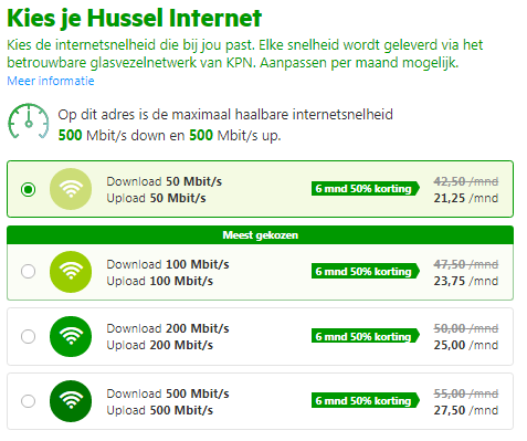 KPN Hussel - Internet